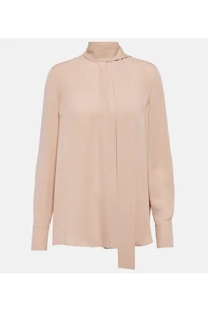 VALENTINO Blusa de seda con cuello de pañuelo