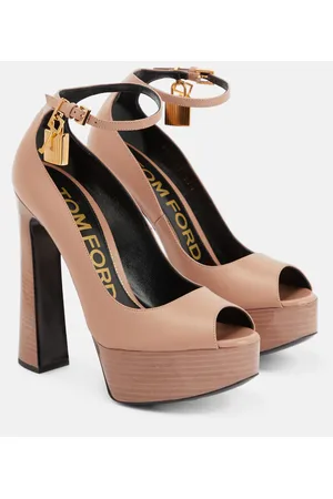 Tom Ford Sandalias Padlock de piel con plataforma