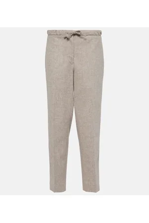 Jil Sander Pantalones rectos cropped de lana