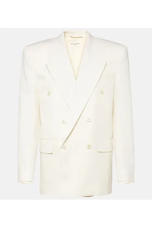 Saint Laurent Blazer cruzado de lana virgen