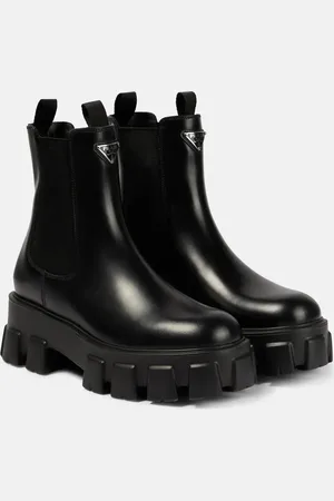 Prada Botas Chelsea Monolith de piel