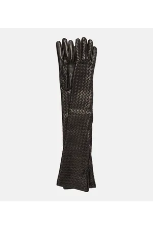 Bottega Veneta Guantes de piel intrecciato