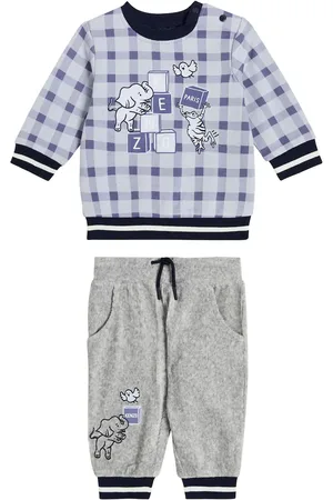 Kenzo Bebé - set de sudadera y pantalones de algodón