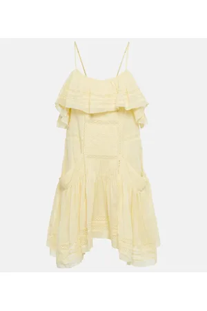 Marant Etoile Vestido corto de algodón con bordado