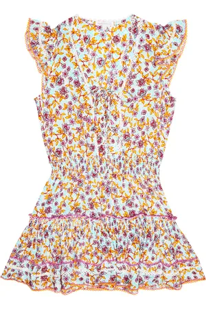 POUPETTE ST BARTH Vestido floral con volantes