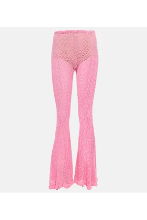 BLUMARINE Pantalones flared de croché
