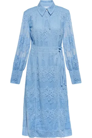 Ganni Vestido camisero de encaje