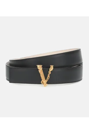 VERSACE Cinturón Virtus de piel