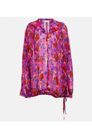 DRIES VAN NOTEN Blusa de georgette estampada