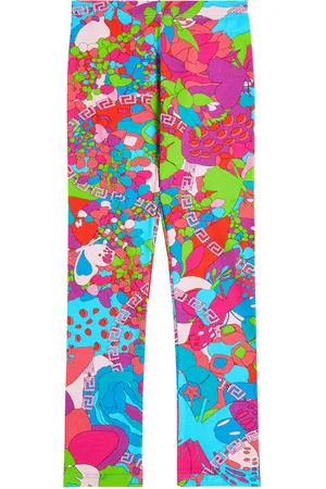 VERSACE Leggings en mezcla de algodón estampados