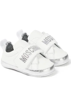 Moschino Bebé - zapatillas de piel con logo