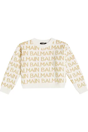 Balmain Jersey en mezcla de lana con logo