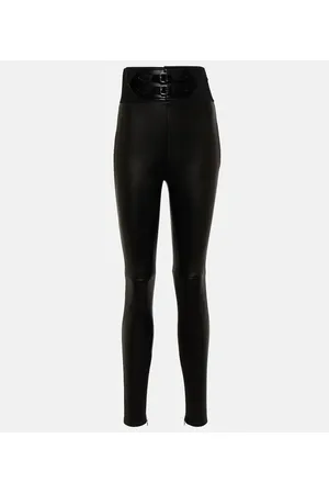 Alaïa Alaïa Leggings de piel de tiro alto