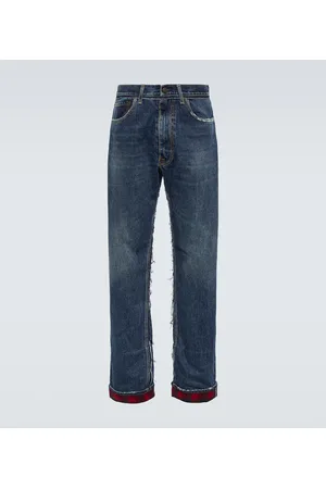 Maison Margiela X Pendleton jeans rectos con canesú