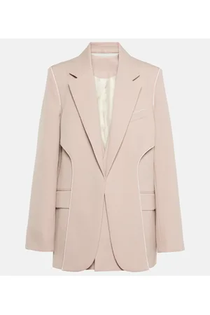 Victoria Beckham Blazer asimétrico de mezcla de lana