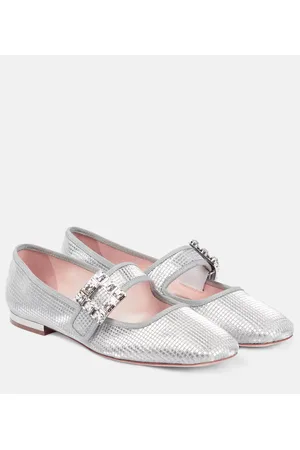 Roger Vivier Bailarinas Très Vivier Babies metalizadas