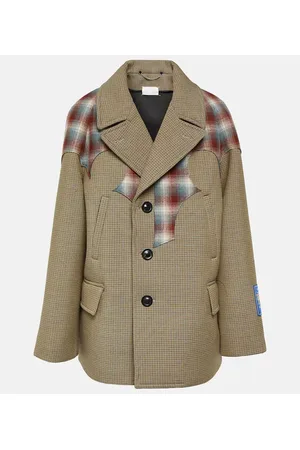 Maison Margiela X Pendleton abrigo de algodón, mohair y lana