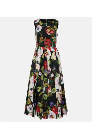 Dolce & Gabbana Vestido midi de algodón floral