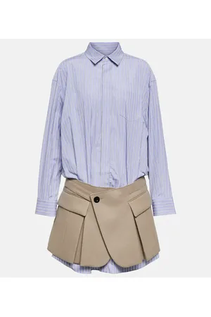 SACAI X Thomas Mason vestido camisero