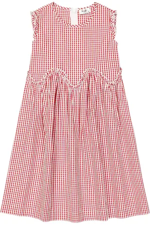 Il gufo Vestido de algodón a cuadros