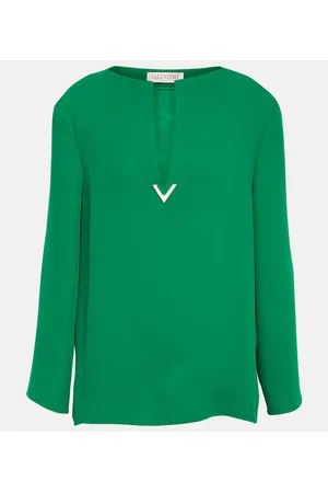 VALENTINO Blusa de seda Cady Couture