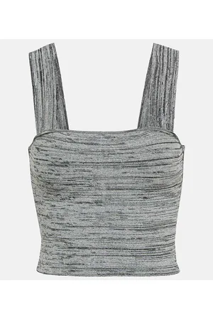 Proenza Schouler White Label crop top de punto
