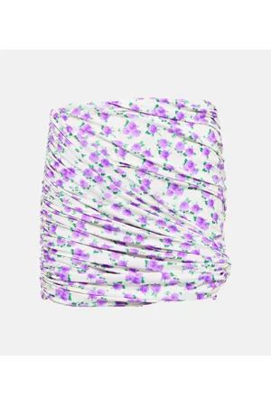 MAGDA BUTRYM Minifalda floral fruncida