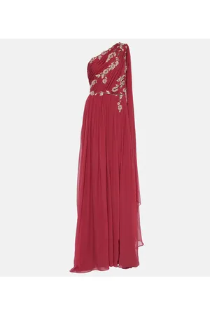 Costarellos Vestido de fiesta de seda bordado