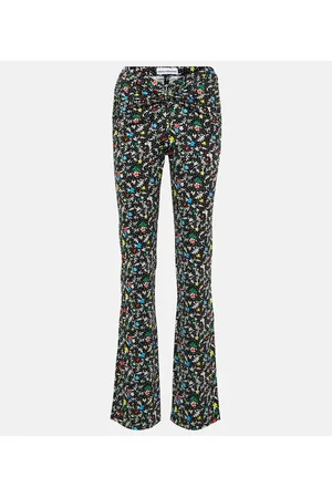 Paco rabanne Pantalones en crepé de tiro alto