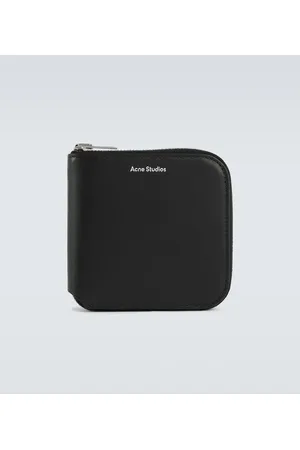 Acne Studios Cartera de piel con cremallera