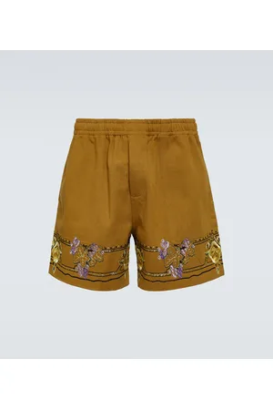 BODE Shorts de algodón bordados