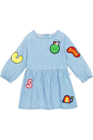 Stella McCartney Vestido denim con parches