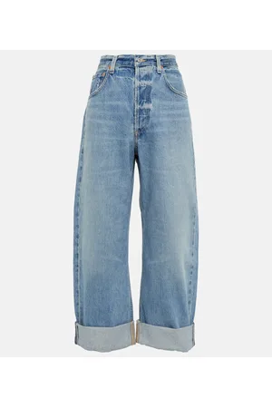 Citizens of Humanity Jeans anchos cropped Ayla de tiro medio