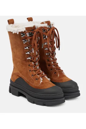 Jimmy Choo Botas Aldea de ante con borrego