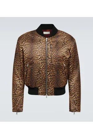 DRIES VAN NOTEN Chaqueta varsity de satén estampada