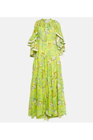 Dorothee Schumacher Vestido largo de ramio floral