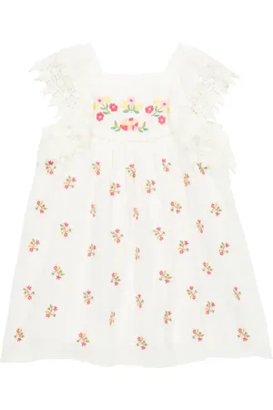 Louise Misha Vestido Aguila de algodón bordado