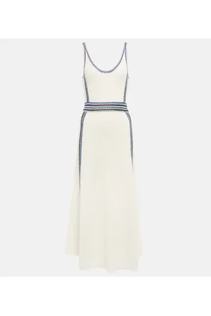 Chloé Chloé Vestido largo de lana con bordado