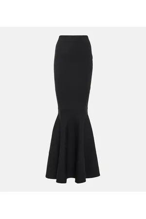 Nina Ricci Falda larga en mezcla de lana