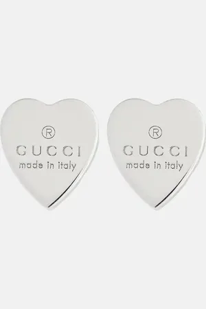 Gucci Pendientes de corazón de plata esterlina