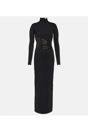 Alaïa Alaïa Vestido largo de jersey con piel