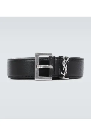 Saint Laurent Cinturón Cassandre de piel