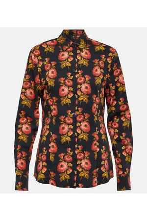 Etro Camisa en mezcla de algodón floral