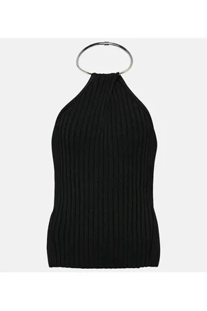 GALVAN Top Rhea metálico con cuello halter