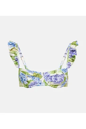 Agua by Agua Bendita Top de bikini Kiwi Hortensia floral