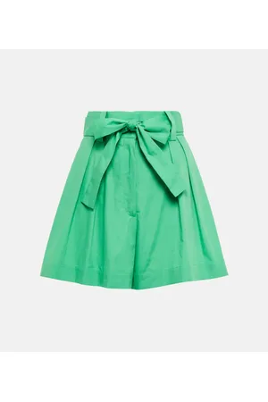 Oscar de la Renta Shorts anchos de algodón tiro alto