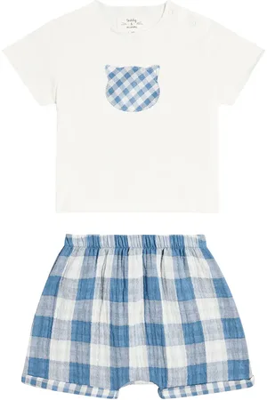 Il gufo Bebé - set camiseta y shorts de algodón