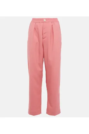 Marni Pantalones plisados de lana cropped
