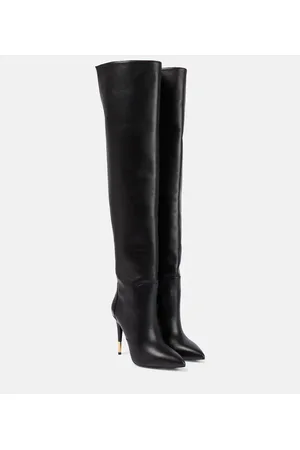 Tom Ford Botas mosqueteras de piel adornada