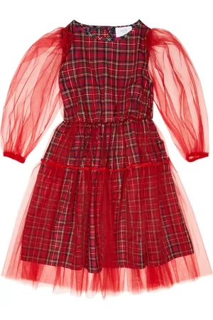 PAADE Vestido de algodón con adornos de tul